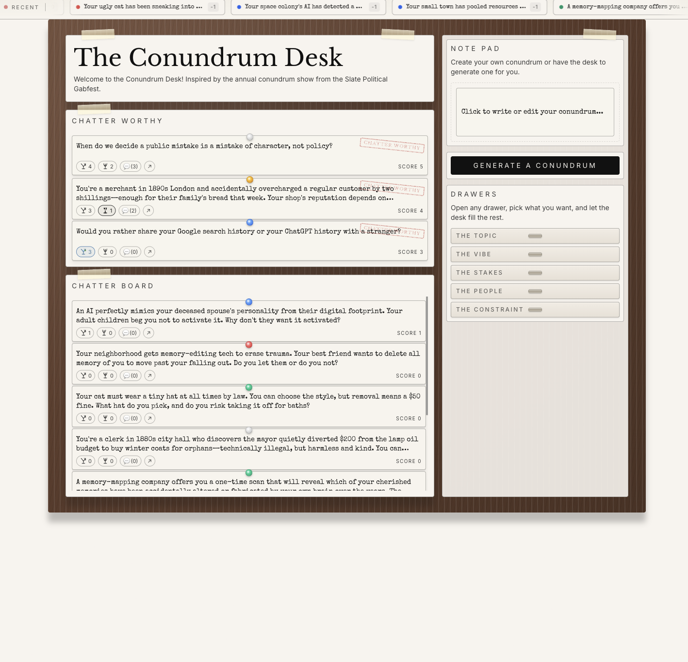 Conundrum Desk screenshot
